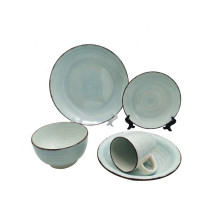 Dîner en céramique de luxe peint à la main Ensemble de vaisselle en porcelaine en porcelaine